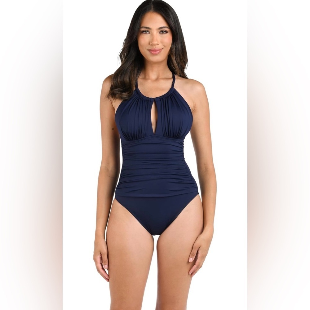 La Blanca NWT Island Goddess High Neck Keyhole One Piece Swimsuit 8 - Picture 3 of 9